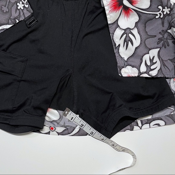 Terry Precision Cycling skort, gray floral print - Picture 11 of 11